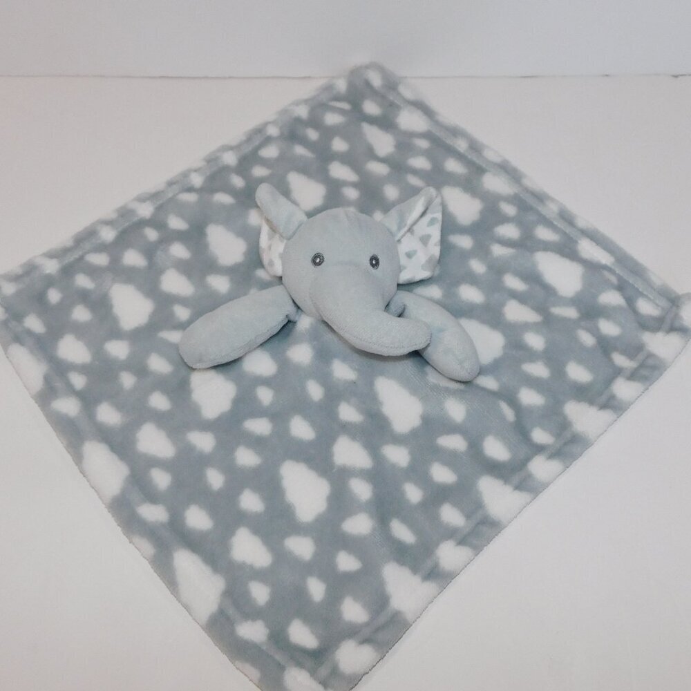 Activities Baby Mode Gray Elephant clouds Security Blanket Plush Baby Lovey nunu